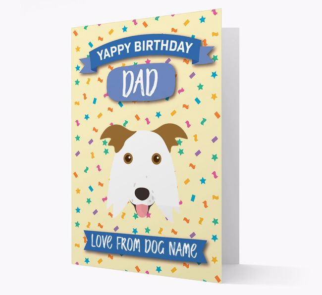 Personalized Card 'Yappy Birthday Dad' with {breedCommonName} Icon